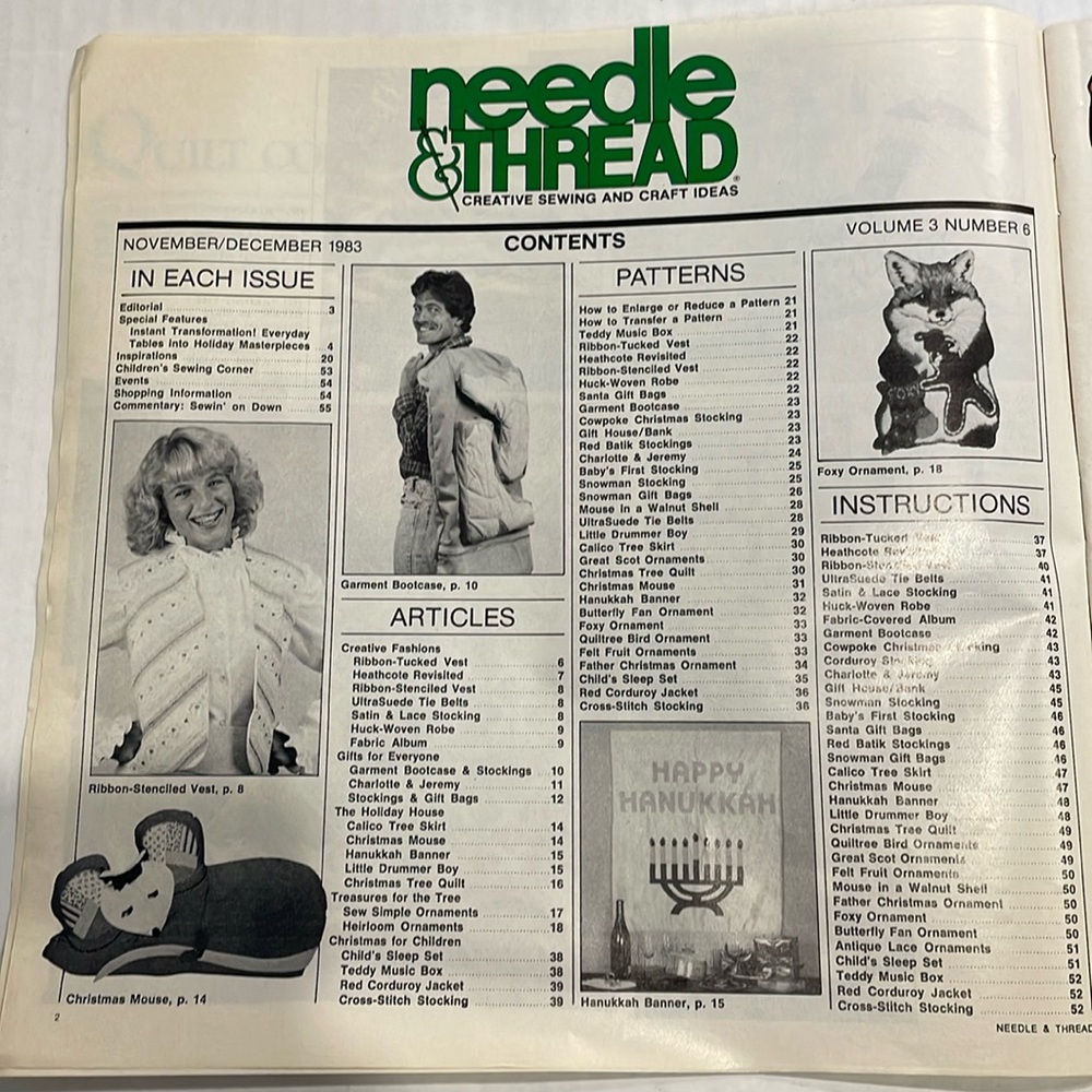 Vintage Craft Magazine Needle & Thread Christmas 1983 *Patterns Included - Picture 4 of 6